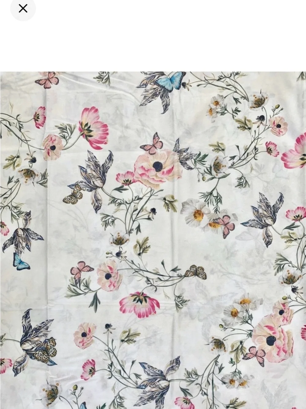 Pottery Barn Monique Lhuillier Tuileries Floral Butterfly Shower Curtain 72x72